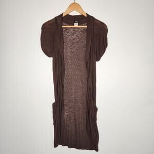 🌻3 for $18 Brown Long Open Cardigan Sweater